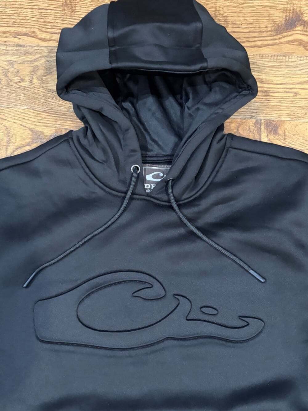 NWT Drake Back Eddy Embossed Hoodie Caviar Black Men’s Large